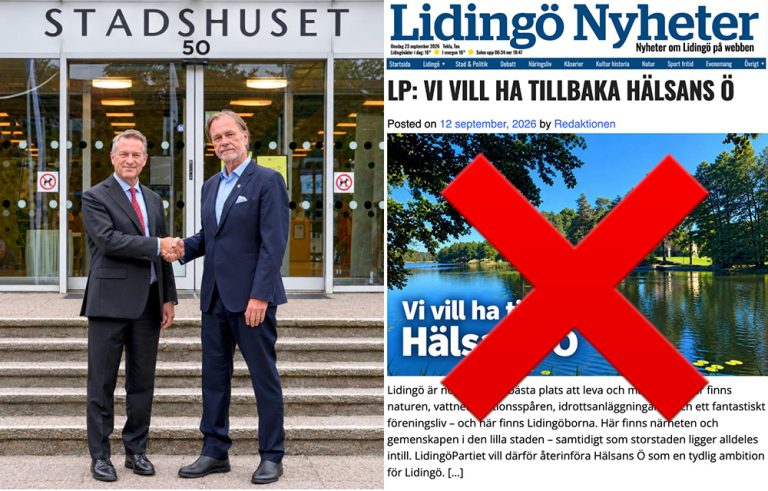 MP: Lidingöpartiet valde Moderaterna framför Hälsans ö